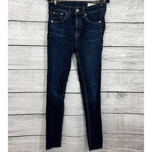 Rag & Bone 10 inch ankle Skinny Dark Wash Jeans Size 24